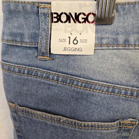 Bongo Missy‎ Jeans Skinny 16 Embroidered Jeggings Light Wash Artsy Bird (54-2) - Picture 5 of 14
